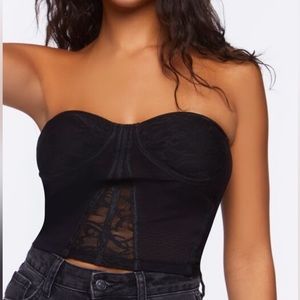 NWT Forever 21 Lace Bustier Tube Top